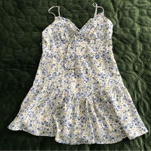NWT PACSUN LA Hearts Tie-Front Bustier Floral Print Dress